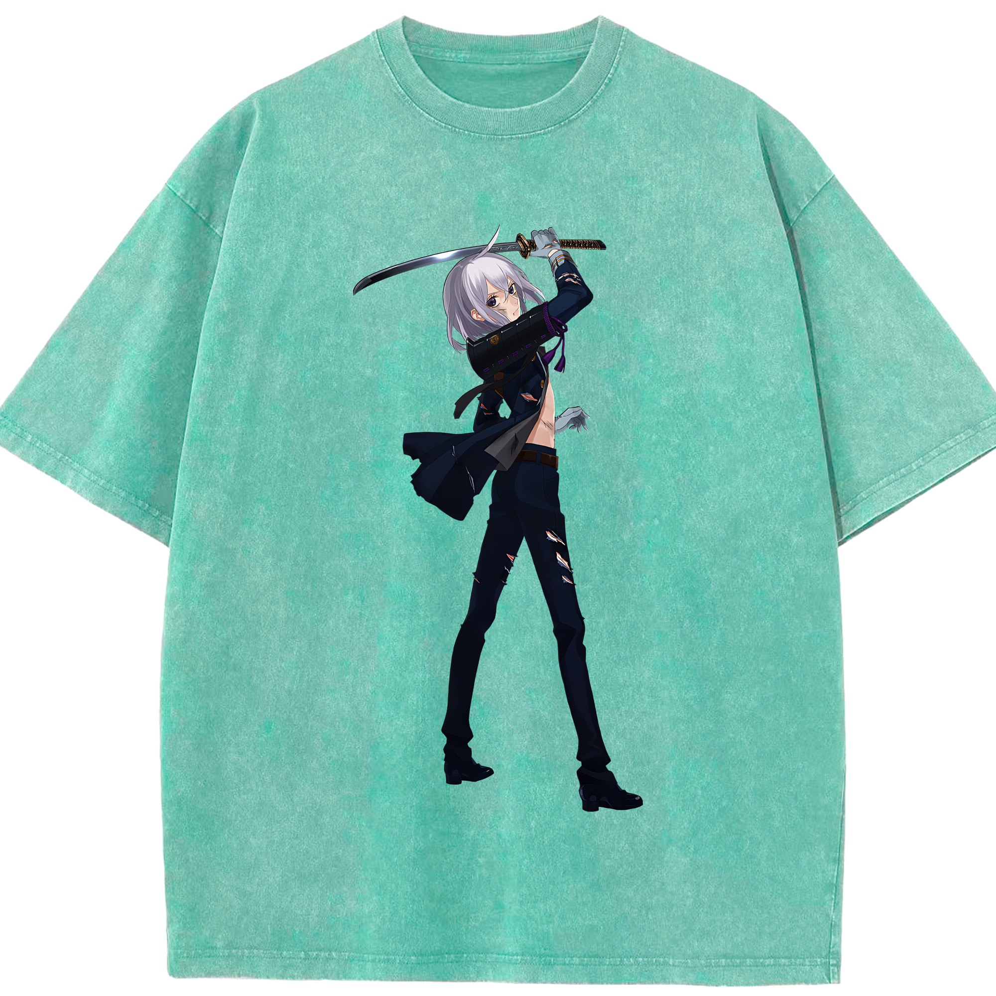 （画像用） 刀剣乱舞 Touken Ranbu 綿100% ヴィンテージ風 半袖Tシャツ（フロントプリント）